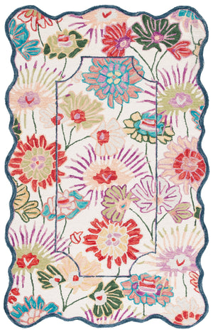 Safavieh Jardin Hand-Tufted Green & Ivory Wool-Cotton Accent Rug 27X45 In — Floral Motif, Artisanal Craftsmanship JAR357Y-2339