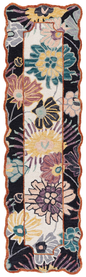 Safavieh Jardin Hand-tufted Floral Area Rug - Luxurious Wool-cotton Blend For Elegant Home Décor Solutions Black ,Ivory 85% Wool,15% Cotton Jar357z-6