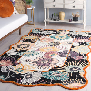 Safavieh Jardin Hand-tufted Floral Area Rug - Luxurious Wool-cotton Blend For Elegant Home Décor Solutions Black ,Ivory 85% Wool,15% Cotton Jar357z-6
