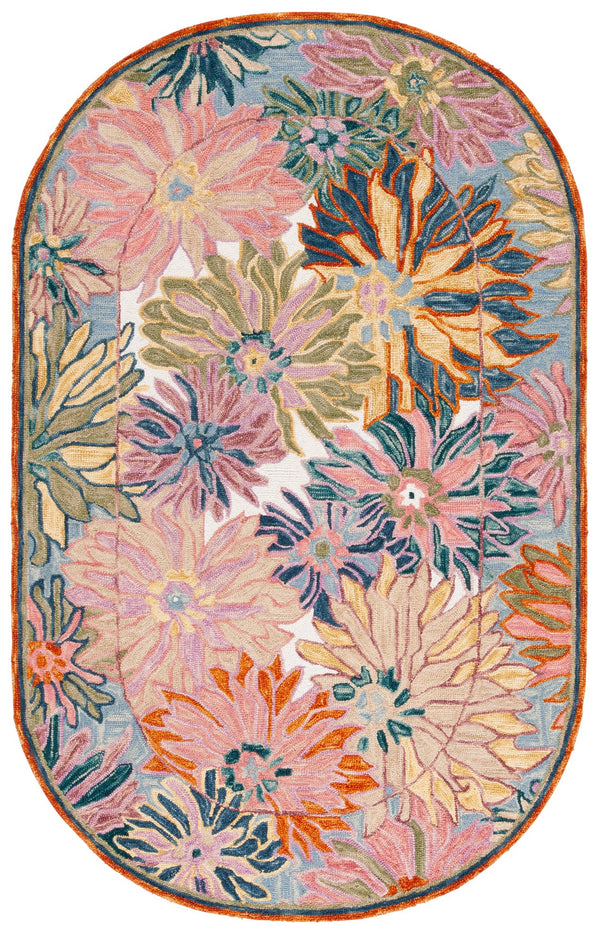 Safavieh Jardin Hand‑Tufted Floral Wool Rug In Pink & Rust — Plush Bohemian Botanical Accent For Living Rooms 8'-0" x 10'-0" JAR358U-8OV