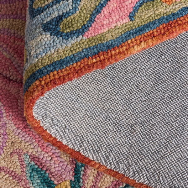 Safavieh Jardin Exquisite Hand-tufted Oval Area Rug - Luxurious Floral Design For Elegant Home Decor Pink ,Rust 85% Wool,15% Cotton Jar358u-5ov