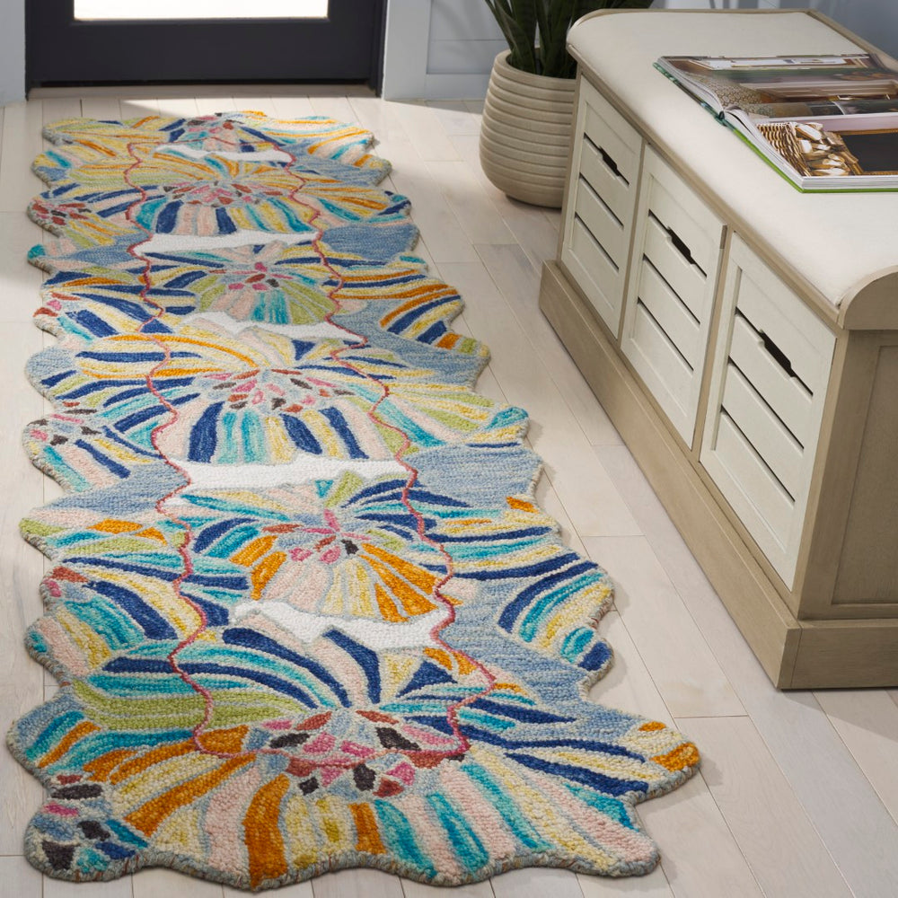 Safavieh Jardin359a Hand-tufted Area Rug - Luxurious Floral Design For A Cozy, Elegant Living Space Upgrade Ivory ,Blue 85% Wool,15% Cotton Jar359a-3