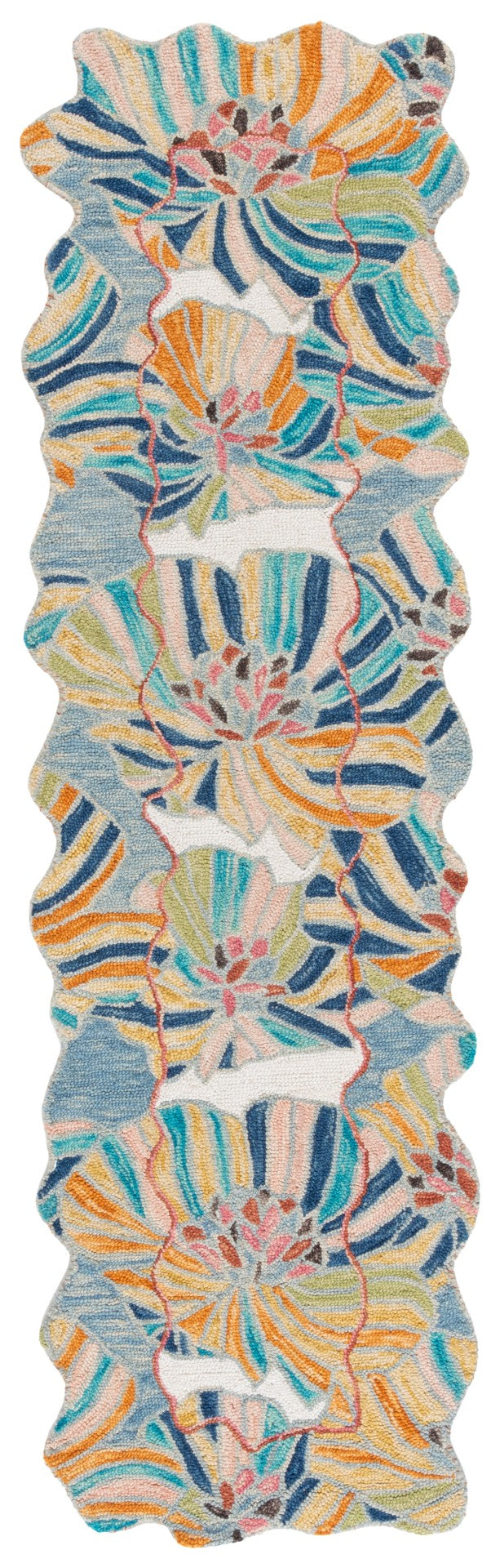 Safavieh Jardin359a Hand-tufted Area Rug - Luxurious Floral Design For A Cozy, Elegant Living Space Upgrade Ivory ,Blue 85% Wool,15% Cotton Jar359a-3