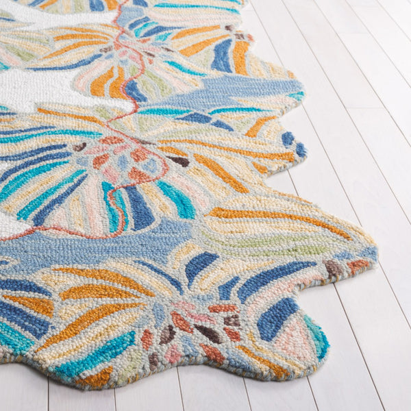 Safavieh Jardin359a Hand-tufted Area Rug - Luxurious Floral Design For A Cozy, Elegant Living Space Upgrade Ivory ,Blue 85% Wool,15% Cotton Jar359a-3