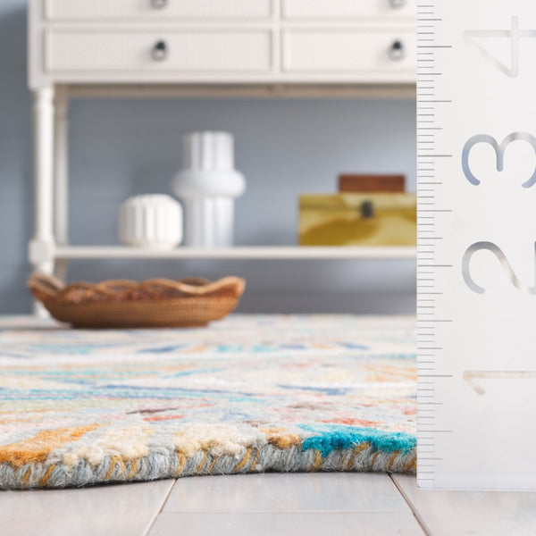 Safavieh Jardin359a Hand-tufted Area Rug - Luxurious Floral Design For A Cozy, Elegant Living Space Upgrade Ivory ,Blue 85% Wool,15% Cotton Jar359a-3