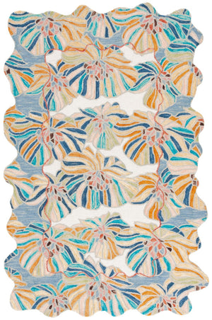 Safavieh Jardin359a Hand-tufted Area Rug - Luxurious Floral Design For A Cozy, Elegant Living Space Upgrade Ivory ,Blue 85% Wool,15% Cotton Jar359a-3