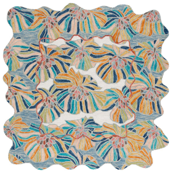 Safavieh Jardin359a Hand-tufted Area Rug - Luxurious Floral Design For A Cozy, Elegant Living Space Upgrade Ivory ,Blue 85% Wool,15% Cotton Jar359a-3