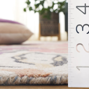 Safavieh Jardin Hand-tufted Floral Runner Rug - Luxurious Wool Blend, Elegant Design For Hallways & Entryways Ivory ,Pink 85% Wool,15% Cotton Jar360a-6r