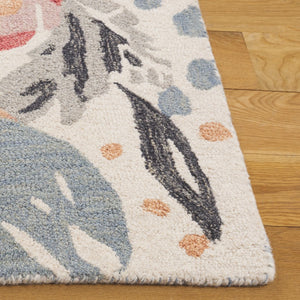 Safavieh Jardin Hand-tufted Floral Runner Rug - Luxurious Wool Blend, Elegant Design For Hallways & Entryways Ivory ,Pink 85% Wool,15% Cotton Jar360a-6r