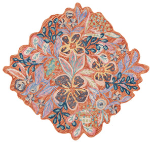 Safavieh Blue Hand-tufted Area Rug - Luxurious Floral Design For Comfort And Style, Perfect For Any Space Rust ,Pink 85% Wool,15% Cotton Jar362p-5r