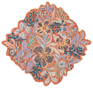 Safavieh Blue Hand-tufted Floral Area Rug - Luxurious Wool & Cotton Blend For Cozy Home Décor Elegance Rust ,Pink 85% Wool,15% Cotton Jar362p-3r