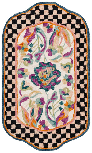 Safavieh Turquoise Hand-tufted Area Rug - Vibrant Floral Design With Premium Wool And Cotton Blend For Elegance Ivory ,Light Pink 85% Wool,15% Cotton Jar364u-3
