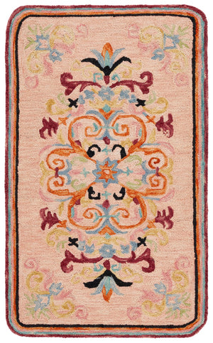 Safavieh Light Floral Design Rug - Hand-tufted Luxury In Light Pink And Rust For Elegant Home Décor Light Pink ,Rust 85% Wool,15% Cotton Jar365u-2745