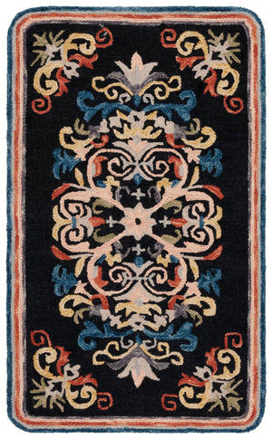 Safavieh Light Area Rug - Hand-tufted Floral Design In Warm Hues For Elegant Home Decor And Comfort Black ,Light Pink 85% Wool,15% Cotton Jar365z-3