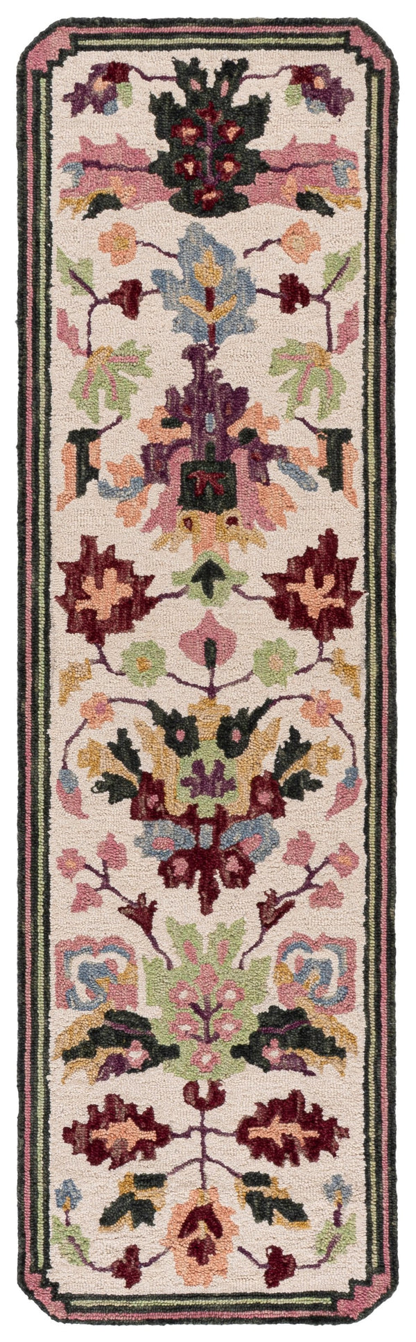 Safavieh Jardin Hand-Tufted Wool Floral Rug Ivory And Pink — 85% Wool, Artisanal Indian Craftsmanship, Cozy Elegance 8'-0" x 10'-0" JAR370U-8