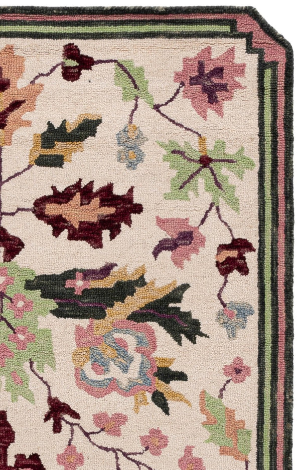 Safavieh Jardin Hand-Tufted Wool Runner Rug Floral Ivory Blush for Hallways and Entryways 5'-0" x 8'-0" JAR370U-5