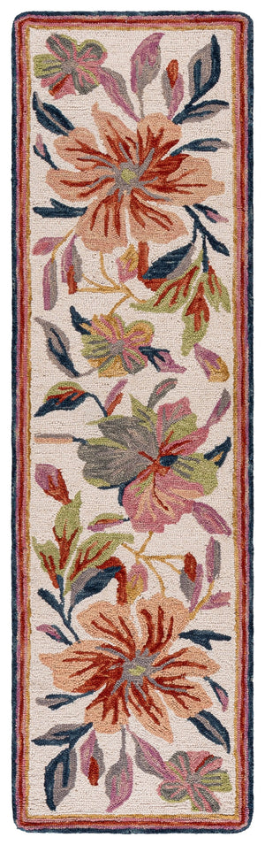 Safavieh Jardin Hand‑Tufted Ivory Rust Area Rug — Wool‑Cotton Blend, Floral Texture, Durable Comfort For Home 5'-0" x 8'-0" JAR373P-5