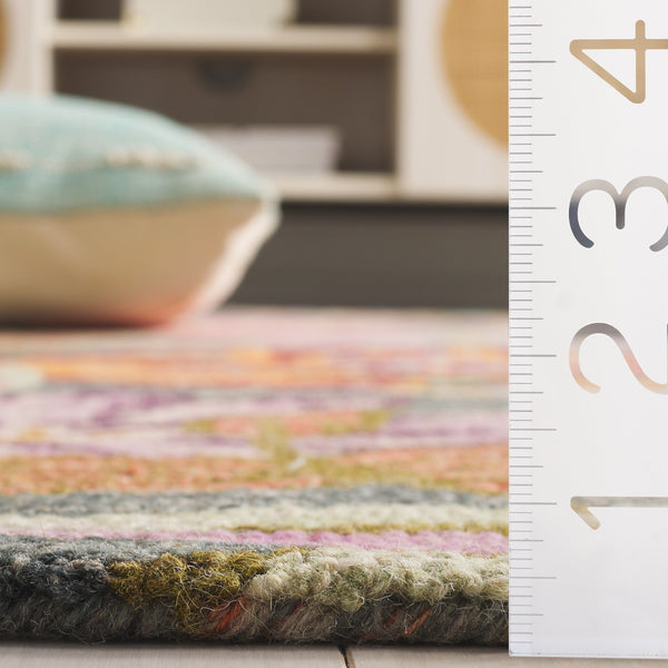 Safavieh Jardin Elegant Hand-tufted Area Rug 5x8 Ft - Green & Light Blue Floral Design For Cozy Decor Green ,Light Blue 85% Wool,15% Cotton Jar374y-5