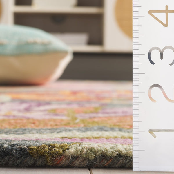 Safavieh Jardin Elegant Floral Area Rug - Hand Tufted Wool Blend - Timeless Serenity For Your Living Space Green ,Light Blue 85% Wool,15% Cotton Jar374y-8