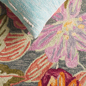 Safavieh Jardin Elegant Floral Area Rug - Hand Tufted Wool Blend - Timeless Serenity For Your Living Space Green ,Light Blue 85% Wool,15% Cotton Jar374y-8