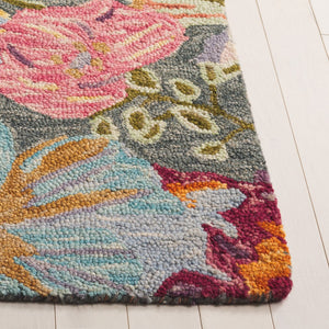 Safavieh Jardin Elegant Floral Area Rug - Hand Tufted Wool Blend - Timeless Serenity For Your Living Space Green ,Light Blue 85% Wool,15% Cotton Jar374y-8