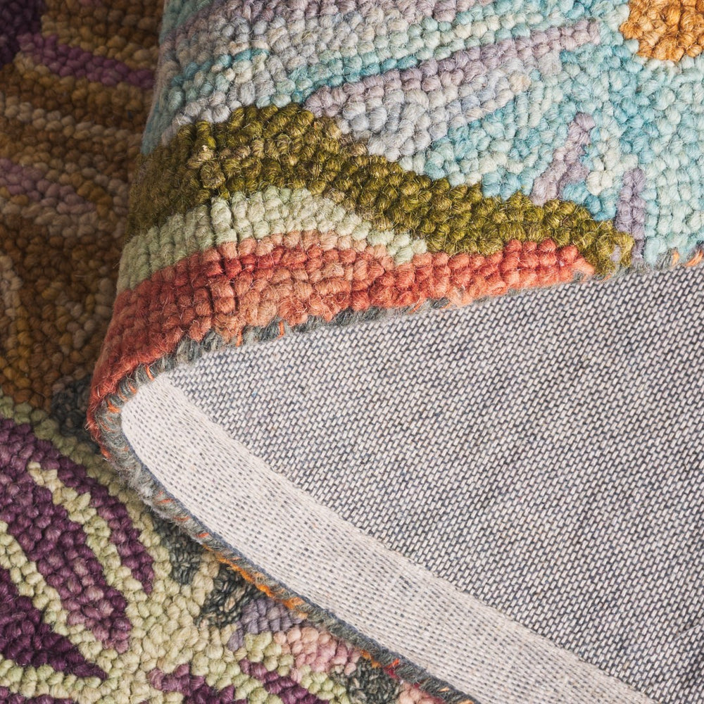 Safavieh Jardin Elegant Floral Area Rug - Hand Tufted Wool Blend - Timeless Serenity For Your Living Space Green ,Light Blue 85% Wool,15% Cotton Jar374y-8