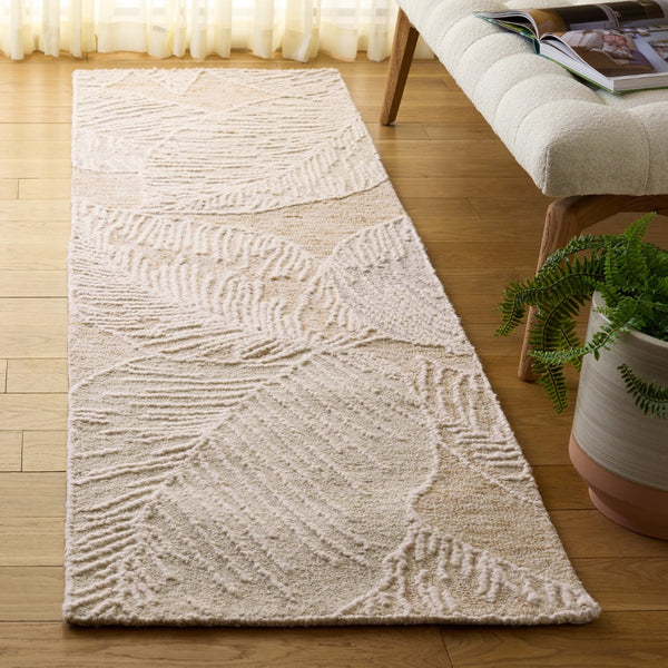 Safavieh Jardin Hand-tufted Area Rug In Elegant Taupe With Floral Design For A Cozy Living Space Decor Taupe ,Ivory 80% Wool,20% Cotton Jar375e-4