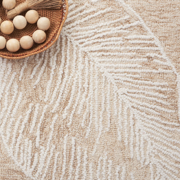 Safavieh Jardin Hand-tufted Runner Rug - Luxurious Floral Design In Warm Taupe For Elegant Home Décor Taupe ,Ivory 80% Wool,20% Cotton Jar375e-5