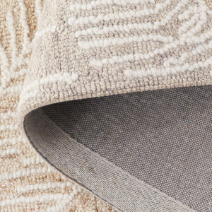 Safavieh Jardin Hand-tufted Runner Rug - Luxurious Floral Design In Warm Taupe For Elegant Home Décor Taupe ,Ivory 80% Wool,20% Cotton Jar375e-5