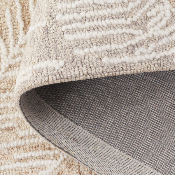 Safavieh Jardin Hand-tufted Area Rug In Elegant Taupe With Floral Design For A Cozy Living Space Decor Taupe ,Ivory 80% Wool,20% Cotton Jar375e-4