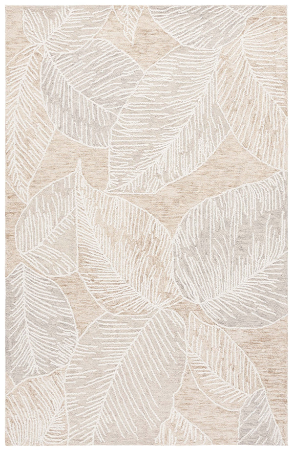 Safavieh Jardin Hand-tufted Runner Rug - Luxurious Floral Design In Warm Taupe For Elegant Home Décor Taupe ,Ivory 80% Wool,20% Cotton Jar375e-5