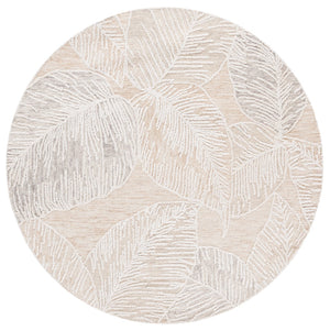 Safavieh Jardin Hand-tufted Area Rug In Elegant Taupe With Floral Design For A Cozy Living Space Decor Taupe ,Ivory 80% Wool,20% Cotton Jar375e-4