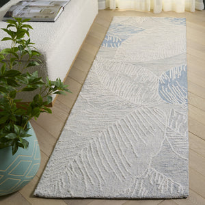 Safavieh Jardin Hand-tufted Runner Rug - Luxurious Floral Design In Warm Taupe For Elegant Home Décor Blue ,Ivory 80% Wool,20% Cotton Jar375m-28