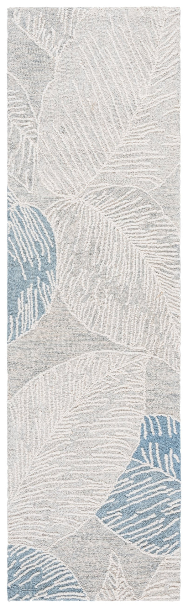 Safavieh Jardin Hand-tufted Runner Rug - Luxurious Floral Design In Warm Taupe For Elegant Home Décor Blue ,Ivory 80% Wool,20% Cotton Jar375m-28
