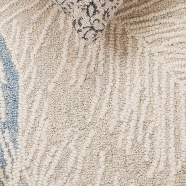 Safavieh Jardin Hand-tufted Runner Rug - Luxurious Floral Design In Warm Taupe For Elegant Home Décor Blue ,Ivory 80% Wool,20% Cotton Jar375m-5