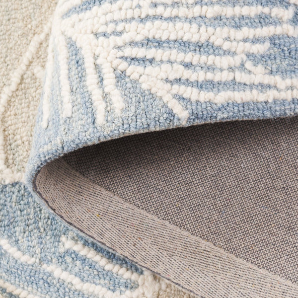 Safavieh Jardin Hand-tufted Area Rug In Elegant Taupe With Floral Design For A Cozy Living Space Decor Blue ,Ivory 80% Wool,20% Cotton Jar375m-8