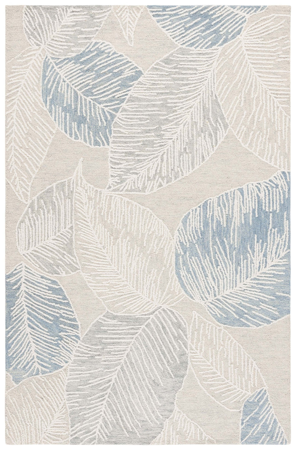 Safavieh Jardin Hand-tufted Runner Rug - Luxurious Floral Design In Warm Taupe For Elegant Home Décor Blue ,Ivory 80% Wool,20% Cotton Jar375m-5