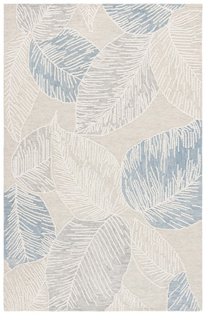 Safavieh Jardin Hand-tufted Runner Rug - Luxurious Floral Design In Warm Taupe For Elegant Home Décor Blue ,Ivory 80% Wool,20% Cotton Jar375m-5