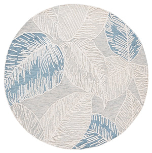 Safavieh Jardin Hand-tufted Area Rug In Elegant Taupe With Floral Design For A Cozy Living Space Decor Blue ,Ivory 80% Wool,20% Cotton Jar375m-8