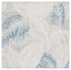 Safavieh Jardin Hand-tufted Area Rug In Elegant Taupe With Floral Design For A Cozy Living Space Decor Blue ,Ivory 80% Wool,20% Cotton Jar375m-8