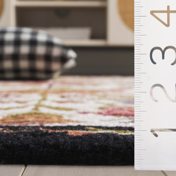 Safavieh Jardin Stunning Hand-tufted Area Rug - Elegant Floral Design For Cozy Living Spaces And Decor Ivory ,Black 85% Wool,15% Cotton Jar376a-8