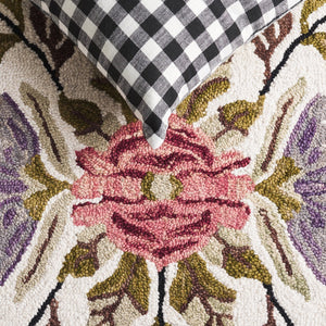 Safavieh Jardin Stunning Hand-tufted Area Rug - Elegant Floral Design For Cozy Living Spaces And Decor Ivory ,Black 85% Wool,15% Cotton Jar376a-8