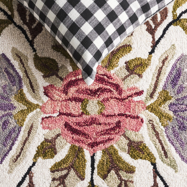 Safavieh Jardin Stunning Hand-tufted Area Rug - Elegant Floral Design For Cozy Living Spaces And Decor Ivory ,Black 85% Wool,15% Cotton Jar376a-8