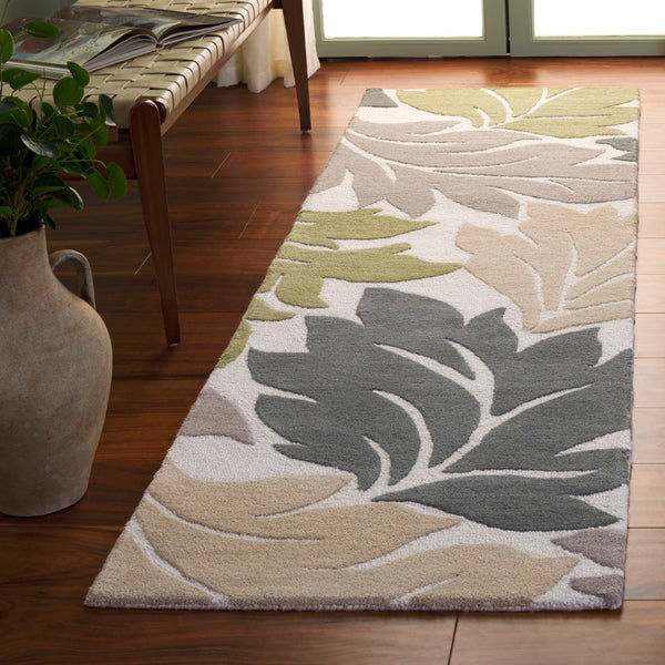 Safavieh Jardin Exquisite Hand-tufted Area Rug In Elegant Ivory And Grey For Timeless Home Decor Style Ivory ,Grey 80% Wool & 20% Cotton Jar402a-4