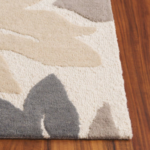 Safavieh Jardin Handtufted Runner Area Rug - Luxurious Wool & Cotton Blend For Elegant Home Décor Ivory ,Grey 80% Wool & 20% Cotton Jar402a-5