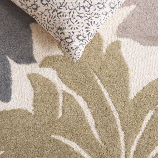 Safavieh Jardin Handtufted Runner Area Rug - Luxurious Wool & Cotton Blend For Elegant Home Décor Ivory ,Grey 80% Wool & 20% Cotton Jar402a-5