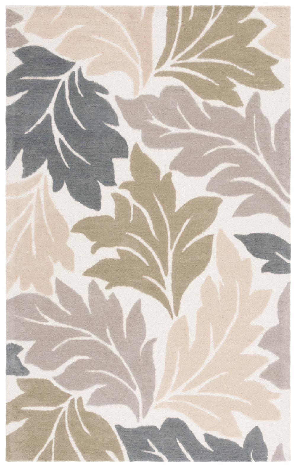 Safavieh Jardin Handtufted Runner Area Rug - Luxurious Wool & Cotton Blend For Elegant Home Décor Ivory ,Grey 80% Wool & 20% Cotton Jar402a-5