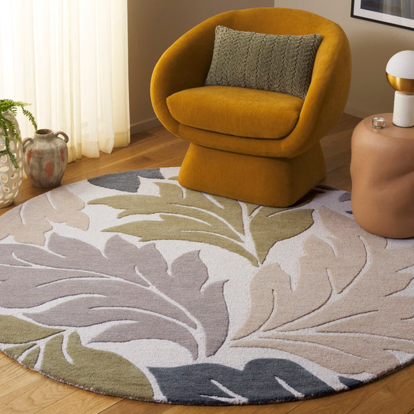 Safavieh Jardin Exquisite Hand-tufted Area Rug In Elegant Ivory And Grey For Timeless Home Decor Style Ivory ,Grey 80% Wool & 20% Cotton Jar402a-4