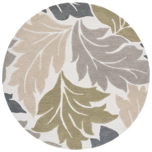 Safavieh Jardin Handtufted Runner Area Rug - Luxurious Wool & Cotton Blend For Elegant Home Décor Ivory ,Grey 80% Wool & 20% Cotton Jar402a-6r
