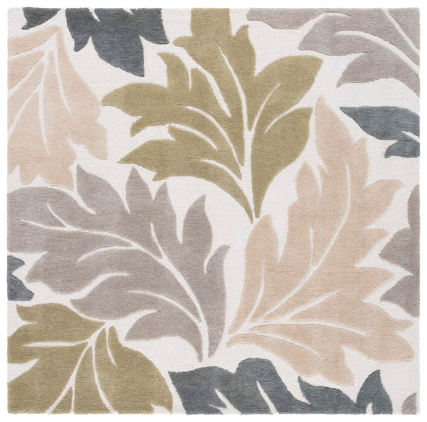 Safavieh Jardin Exquisite Hand-tufted Area Rug In Elegant Ivory And Grey For Timeless Home Decor Style Ivory ,Grey 80% Wool & 20% Cotton Jar402a-4